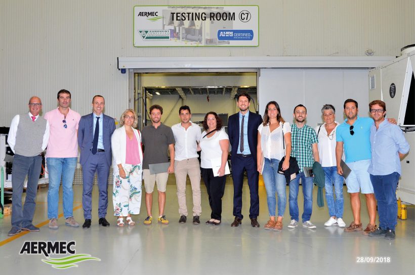 La delegación de Palma de Mallorca organiza una visita en Aermec para sus clientes